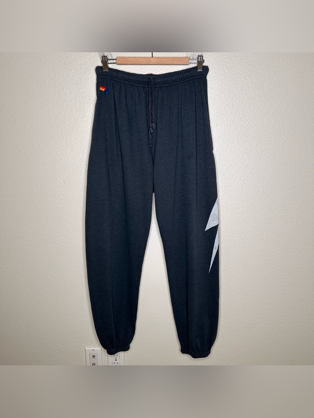 Aviator Nation bolt sweatpants grey extra large